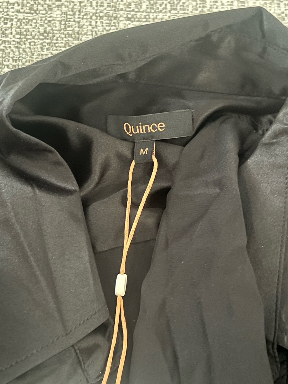 Quince Washable Silk Three-Quarter Sleeve Shirt - M - Picture 5 of 6